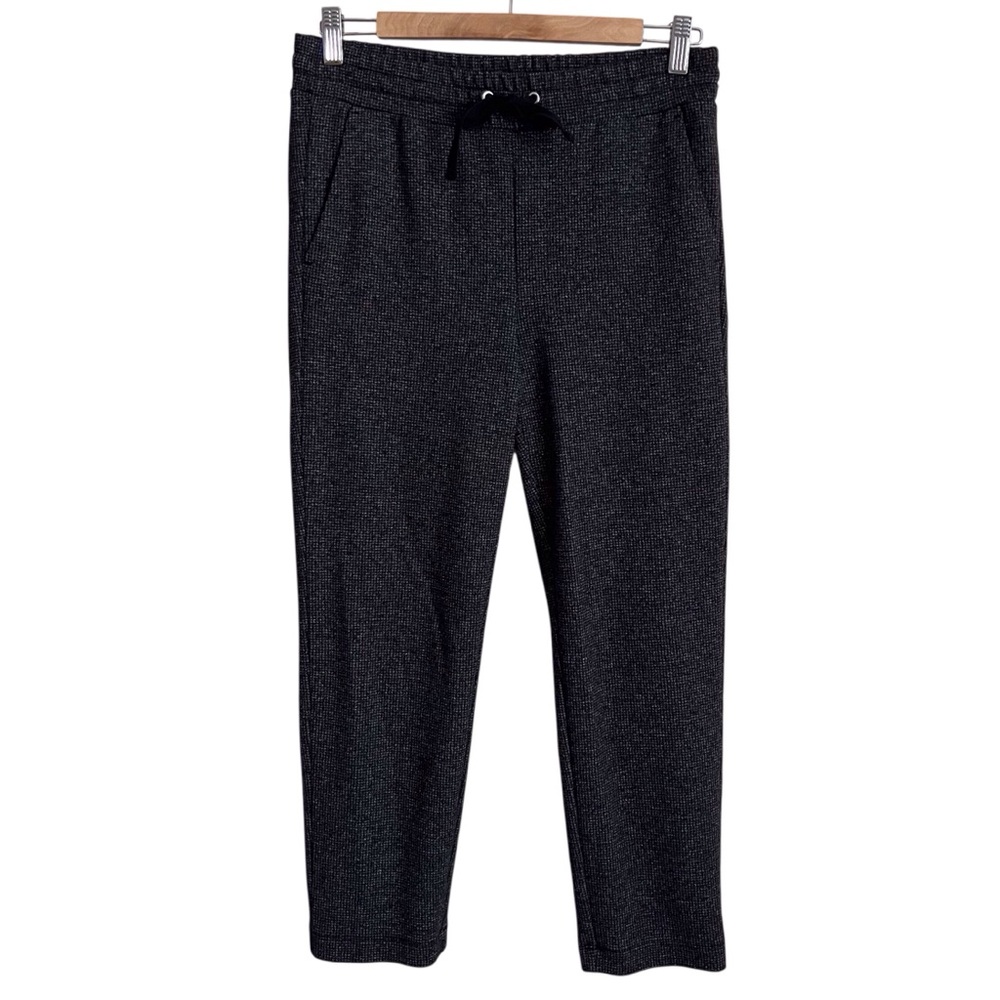 Loft Grey Casual Pants Tie Waist Jogger Straight Let Knit Neutral Small Petite